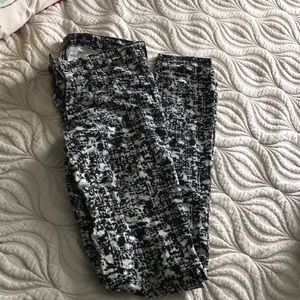 Black and white corduroy pants